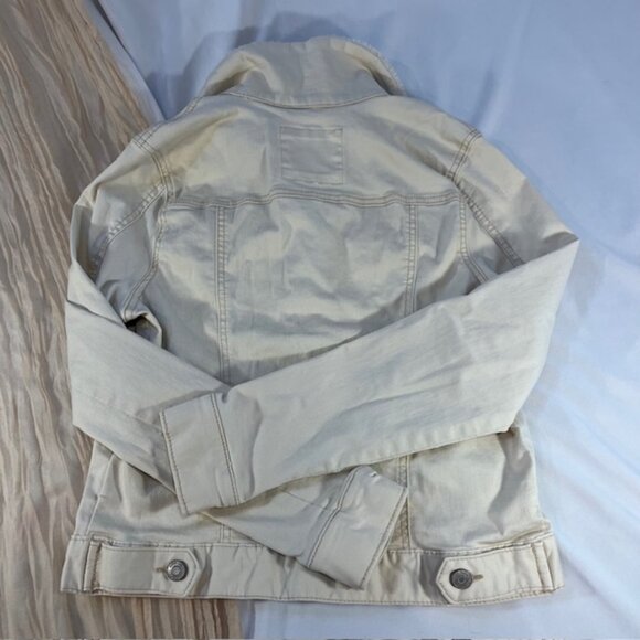 Mudd Women's Cream Colored Jean Coat Size M - Picture 11 of 12